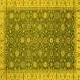 thumbnail image 1 of Ahgly Company Indoor Square Oriental Yellow Traditional Area Rugs, 8' Square, 1 of 4