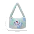 thumbnail image 2 of Mujeres Casual Hobo Bag Animal Pattern Felpa Ocio Bolso Monederos (4), 2 of 8