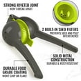thumbnail image 6 of Zulay Metal 2-In-1 Lemon Squeezer Manual - Sturdy, Max Extraction Hand Juicer Lemon Squeezer Gets Every Last Drop - Easy to Clean Manual Citrus Juicer - Easy-to-Use Lemon Juicer Squeezer - Gray/Lime, 6 of 8