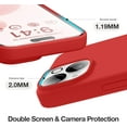 thumbnail image 3 of Silicone Case Designed for Apple iPhone 15 Liquid Silicone Case, 5 in 1 Bundle Phone Case with 2 Clear Tempered Glass and 2 Camera Lens Shockproof Case for Apple iPhone 15,Red, 3 of 7