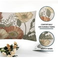 thumbnail image 2 of Vintage Flowers Lumbar Pillow Covers 12x20 Inch Set of 2 Rust Orange Yellow Floral Leaves Decorative Rectangular Throw Pillows For Couch Rustic Pillow Cases Home Decor For Sofa Living Room Outdoor, 2 of 6