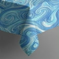 thumbnail image 3 of Blue White Tie Dye Swirl Pattern Rectangle Tablecloth 60"x84",Waterproof Polyester Rectangle Table Cloth, Wipeable Spillproof Polyester Tablecloth for Dining, Camping, Indoor and Outdoor, 3 of 5