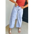 thumbnail image 2 of TinyCribz Women's Barrel Jeans, Casual High Waist Washed Denim Pants 16, 2 of 12