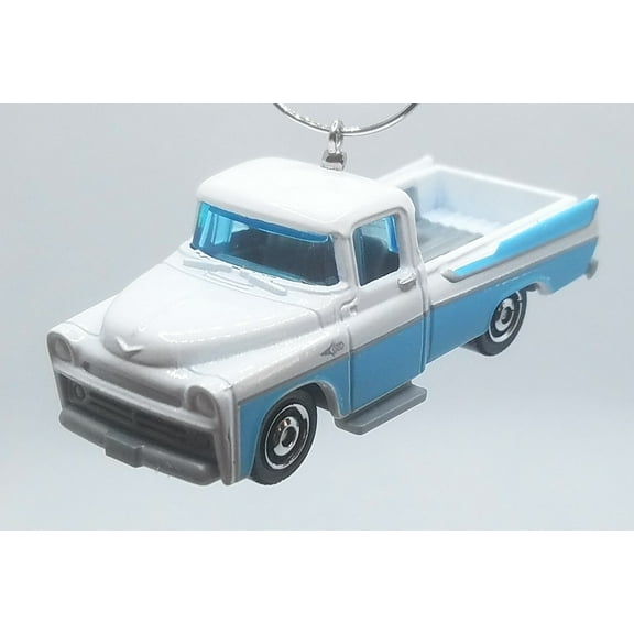 Christmas Ornament for 1957 Dodge Sweptside White Blue