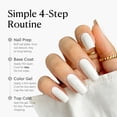 thumbnail image 2 of AZUREBEAUTY 18ML White Gel Nail Polish – Pure White Soak Off UV/LED Gel Polish for French Tips, High Gloss Solid White Nail Art Gel for DIY Manicure Salon Use, 2 of 9