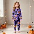 thumbnail image 2 of Futezty Toddler Boys Girls Halloween Pumpkin Pajamas Cute Ghost Print Pjs for Boy Jammies Little Kids Sleepwear Clothes Sets 2T-9T, 2 of 7