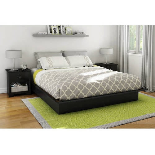 South Shore Basics Platform Bed With Molding Multiple Sizes And