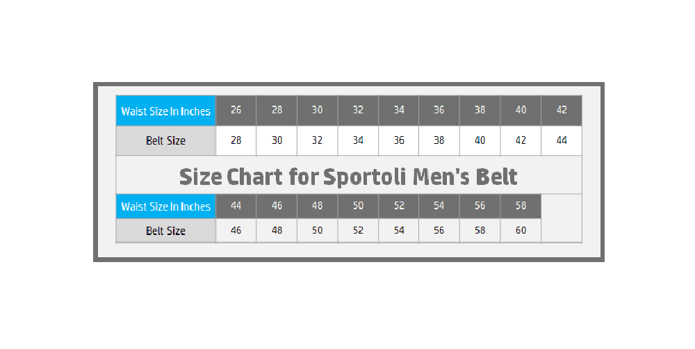 Sportoli Size Chart