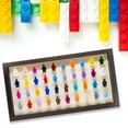 thumbnail image 6 of 12x22 Brown Wood Shadow Box Display Case Frame for Block Figures | Holds up to 56 Figurines -, 6 of 8