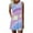 312_Purple, variant on Women's Tie-Dye Short Sleeves Crew Neck Leisure T-Shirts, Size S-XL, Purple, Women's Daily O Neck Sleeveless T Shirt Dress Tie-dye Print Tank Mini Dress