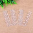 thumbnail image 2 of Ludlz 4Pcs Cake Fondant Embossing Mold/Lace Embossed cutter/Relief Cake Border Mould for Sugarcraft Baking Mold Cake Decor Tool Cupcake Decorating, 2 of 6