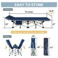 thumbnail image 3 of SONGMY Cot, Camping Cot with Thick Pad,Cots for Sleeping,Camping Bed Folding Cot 450LBS(Max Load) Comfortable Double Layer Heavy Duty with Carry Bag for Office/Home Nap,Outdoor Travel, 3 of 7