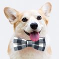 thumbnail image 3 of Collar ajustable para mascotas Collar para perros con lazo a cuadros, 3 of 5