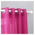 thumbnail image 2 of 2 Piece Sheer Voile Grommet Top Window Curtain Panel Drapes (54" X 108", Hot Pink), 2 of 2