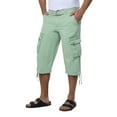 thumbnail image 4 of X RAY JEANS Mens Belted 18" Inseam Below Knee Long Cargo Shorts, Pastel Green, 30, 4 of 6