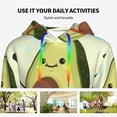 thumbnail image 4 of Uemuo Avocado1 Pattern Women's Hoodie with Eye-catching Drawstrings- Casual Pullover Hoodie with Kangaroo Pocket, Stylish Hooded Sweatshirt-XX-Large, 4 of 7