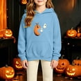 thumbnail image 2 of XUANTAOO Halloween Hoodies Cute Ghost Pumpkin Print Long Sleeve Hooded Pullover Fall Fashion Sweatshirt Girls Boys Hoodies Size 13-14 Years, 2 of 5