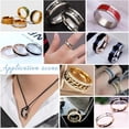 thumbnail image 6 of 18pcs 6 Colors Blank Ring Size 10 Stainless Steel Grooved Finger Rings Blank Core Ring for Inlay Handmade Ring with Velvet Pouches Wedding Promise Jewelry Making Gift, 6 of 9