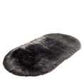 thumbnail image 2 of Meitianfacai Super Soft Faux Sheepskin Area Rugs For Bedroom Floor Carpet Faux Rug Bedside Rugs, Dark Gray, 2 of 3