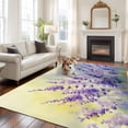 thumbnail image 2 of Non-Slip Rug Pad Rugs Spring Watercolor Flowers Lavender Rectangle Area Rugs 5x7Ft Soft Carpet Pads for Living Room Kids Room, Country Floral Art, 2 of 9