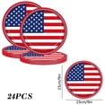 thumbnail image 2 of L 24 Piece Patriotic Paper Plates Set 7In & 9In Disposable Party Tableware For Fourth Of July Bbq Picnic Celebration, 2 of 6
