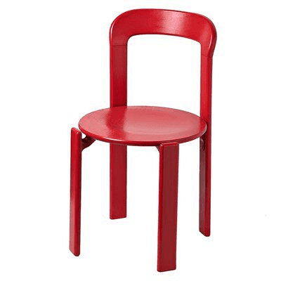Mid-Century Nordic Dining Chair, Red