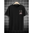 thumbnail image 2 of Camiseta informal para hombre, cuello redondo, manga corta, estampado de montaña, ropa de verano, camisetas informales, 2 of 6