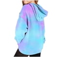 thumbnail image 3 of Grblisyd Girls Hooded Zip Up Jacket Casual Long Sleeve Gradient Hoodies Cute Oversized Pocket Sweatshirt Tops, 3 of 3