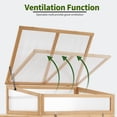 thumbnail image 7 of Mcombo Cold Frame Greenhouse with Foldable Potting Table, Raised Garden Bed Planter Box with Legs and Wooden Greenhouse with Shelf for Vegetables, Herb and Flowers Use, 0399, 7 of 7