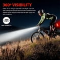 thumbnail image 4 of Visibility Bike Headlight Taillight Night Riding Safety Set 360 Degrees Visibility USB Rechargeable High Brightness Riding Warning Life Waterproof, 4 of 7