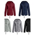 thumbnail image 5 of Womens Raincoat Windbreaker Waterproof Lightweight Packable Hooded Rain Jacket S-XXL, 5 of 5