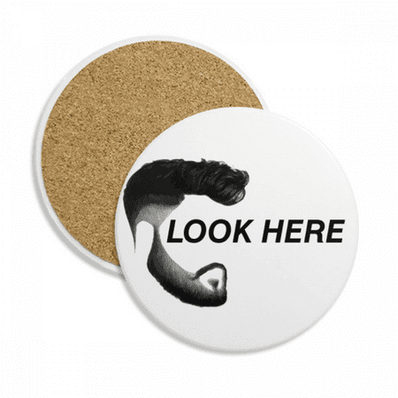 

Look Direction Eye Hair Style Coaster Cup Mug Tabletop Protection Absorbent Stone