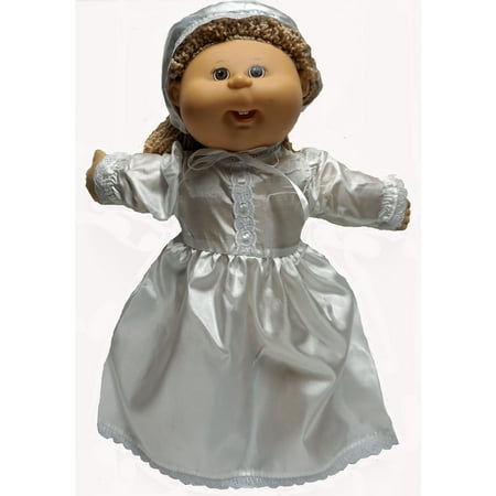 Doll Clothes Superstore Christening Dress With Hat Fits Cabbage