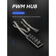 CHAXIN 1 to 5 PWM Fan Hub Adapter 4Pin Power Extension Cable for CPU