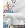 thumbnail image 6 of Easter Linen Curtain Valance for Bedroom/Bathroom/Kitchen/Office/Living/Dining Room Window,Cartoon White Rabbit Rainbow Easter Egg Carrot White Rod Pocket Topper Decorative Cafe Drapes Panel 54"x18", 6 of 6