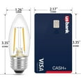 thumbnail image 2 of ENERGETIC B10 LED Filament Light Bulb,40W Equivalent,Daylight 5000K,E26 Base,300 LM,Decorative Candle Light Bulb for Ceiling Fan,Dimmable,6 Pack, 2 of 6