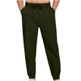 thumbnail image 1 of Mefallenssiah Full Length Pants Clearance Men'S Solid Color Casual Ankle Drawstring Pants Full Length Pants, 1 of 5