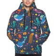 thumbnail image 4 of Hoodies for Men - Marine Inhabitants Long Sleeve Comfrt Men'S Fashion Hoodies & Sweatshirts, Sweatshirts for Men Hoodies Pullover Clothing Clothes with Pouch, 4 of 7