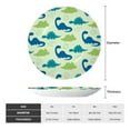 thumbnail image 2 of Picia Cute Dinosaur Blue Green Pattern Bone China Decorative Plate – Wall Decor with Stand and Adhesive, Elegant Ornament for Living Room, Office, or Entryway-10in, 2 of 6