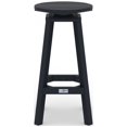 thumbnail image 3 of Mason Black Round HDPE Swivel Bar Stool-Set of 2, 3 of 9
