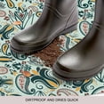 thumbnail image 3 of Boho Sage Green Floral Doormat Outdoor Entrance 16"x24", Farmhouse Botanical Vintage Paisley Flower Absorb Moisture Dirt Door Mats, Non-Slip Rubber Backing Floor Mats Indoor, Low-Profile Front Rugs, 3 of 9