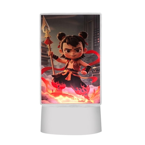 Dibujos Animados para Dormir Dibujo 3D Acrílico Nezha Led Night Light Decorative Cálida Room
