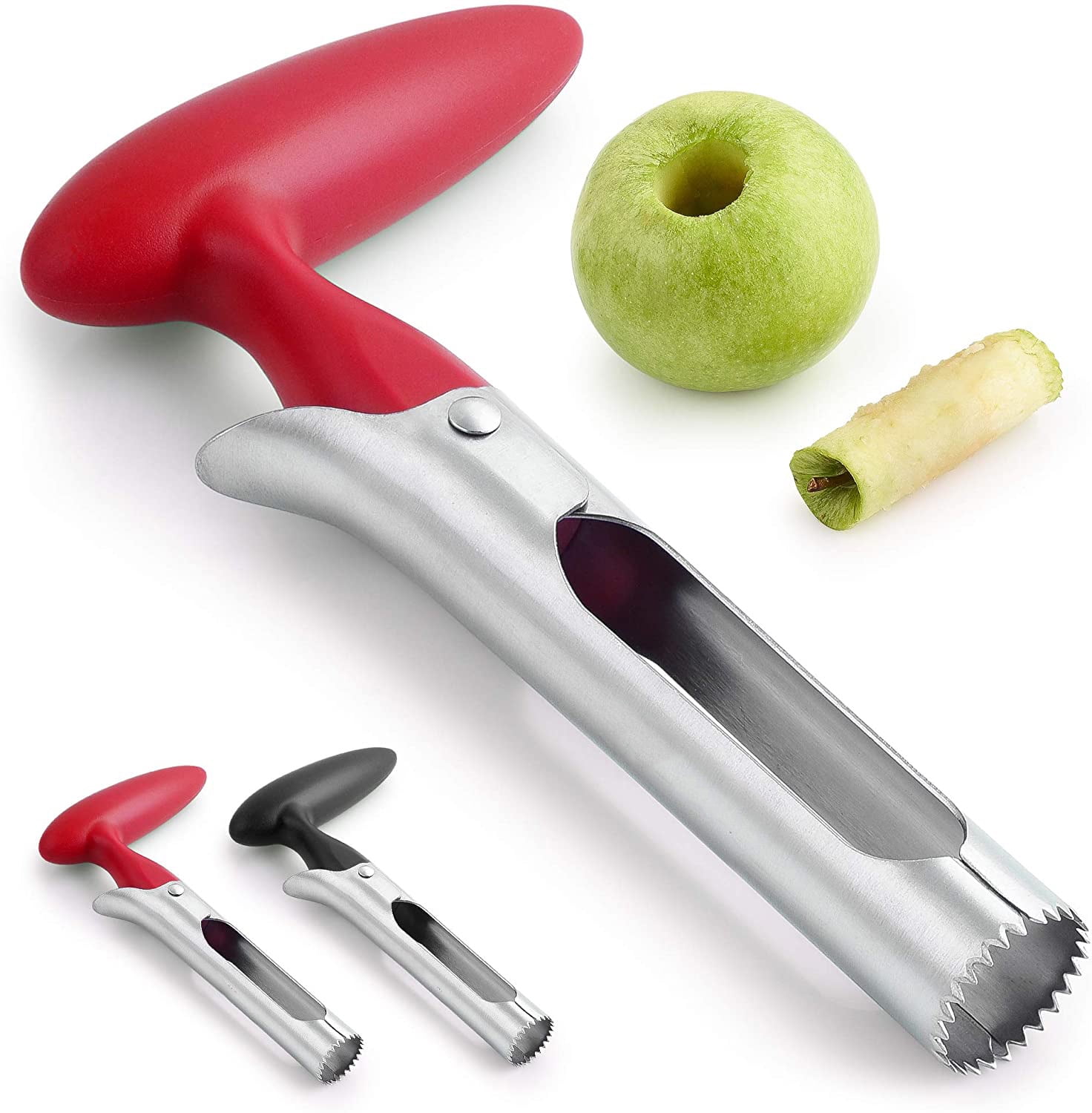 Vide-fruits vide-pomme en acier inoxydable avec poignée en PP gadgets de cuisine domestique 