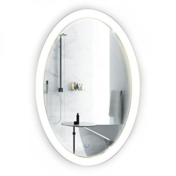 Oval Led Bathroom Mirror 20 Inch X 30, Horizontal Oval Bathroom Mirrors
