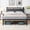 Queen, variant on FFH Bed Frame Queen with Upholstered Storage Headboard and USB Ports, Footboard with Drawers, No Box Spring Needed