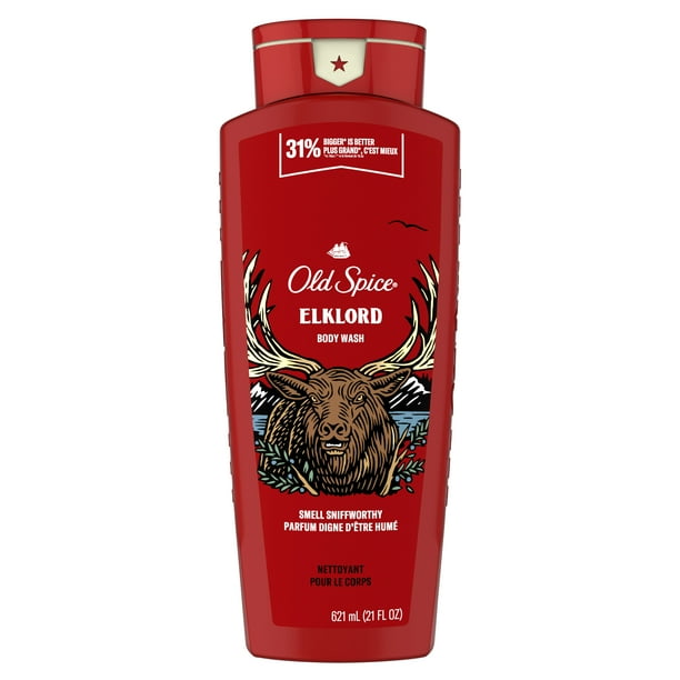 Old Spice Body Wash for Men, ElkLord, Long Lasting Lather, 21 fl Oz