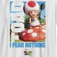 thumbnail image 2 of Boy's The Super Mario Bros. Movie Toad I Fear Nothing Graphic Tee White Large, 2 of 4