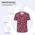 thumbnail image 5 of Rocae Rose Leopard Print for Breathable Men's Baseball T-Shirt Fashionable Casual Baseball Jersey, Moisture-wicking Sportswear Large, 5 of 9