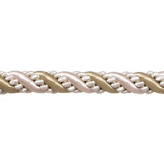 7/16" (1cm) Large Decorative Rope Cord Trim # 716I2NL,, White Sands #4001 (White Ivory, Cream Ivory, Light Beige) Sold By The Yard (36"/3 ft/0.9m)