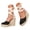 Black, variant on Women's Espadrille Platform Wedge Sandals Closed Toe Ankle Strap Lace up Summer Dress Shoes